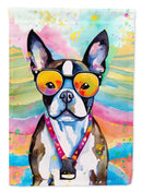 Boston Terrier Hippie Dawg House Flag