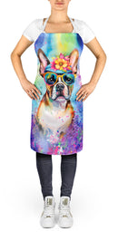 Boston Terrier Hippie Dawg Apron – Artist-Designed Kitchen, BBQ & Craft Apron