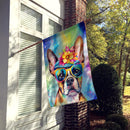Boston Terrier Hippie Dawg House Flag