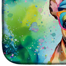 Boston Terrier Hippie Dawg Dish Drying Mat