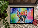 Boston Terrier Hippie Dawg Doormat - 18X27 Indoor / Outdoor Rug | Made in USA