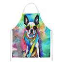 Boston Terrier Hippie Dawg Apron – Artist-Designed Kitchen, BBQ & Craft Apron