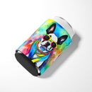 Boston Terrier Hippie Dawg Can or Bottle Hugger