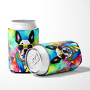 Boston Terrier Hippie Dawg Can or Bottle Hugger