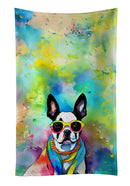 Boston Terrier Hippie Dawg Kitchen Towel