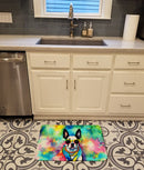 Boston Terrier Hippie Dawg Memory Foam Kitchen Mat