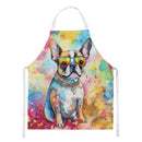 Boston Terrier Hippie Dawg Apron – Artist-Designed Kitchen, BBQ & Craft Apron