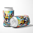 Boston Terrier Hippie Dawg Can or Bottle Hugger