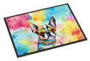 Boston Terrier Hippie Dawg Doormat - 18X27 Indoor / Outdoor Rug | Made in USA
