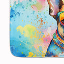 Boston Terrier Hippie Dawg Memory Foam Kitchen Mat