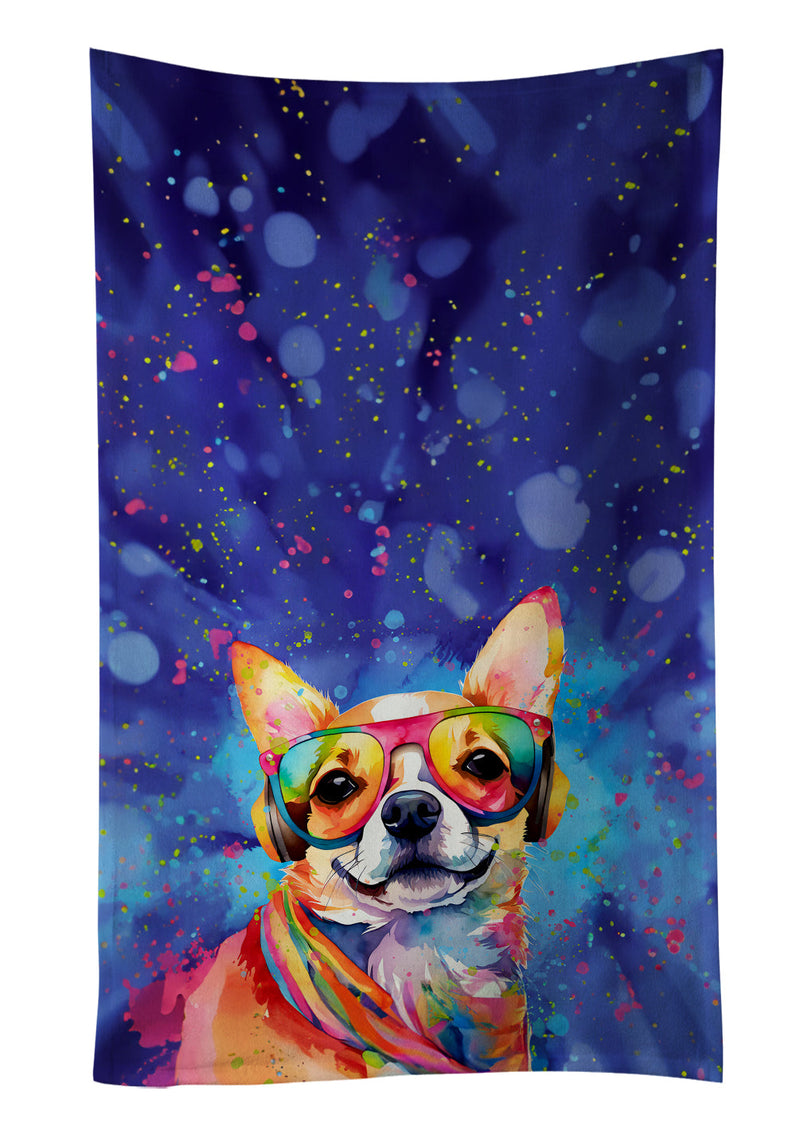 Chihuahua Hippie Dawg Kitchen Towel