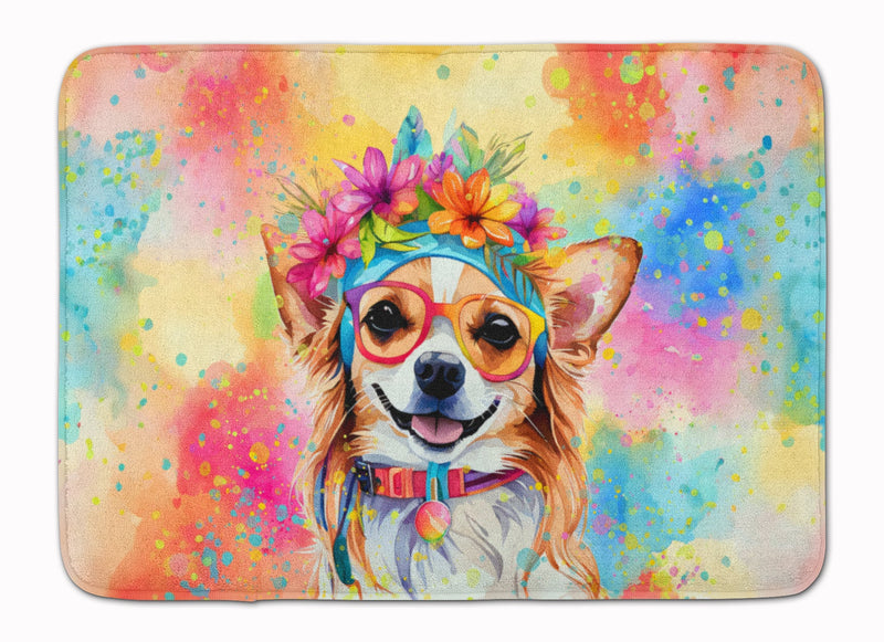 Chihuahua Hippie Dawg Memory Foam Kitchen Mat