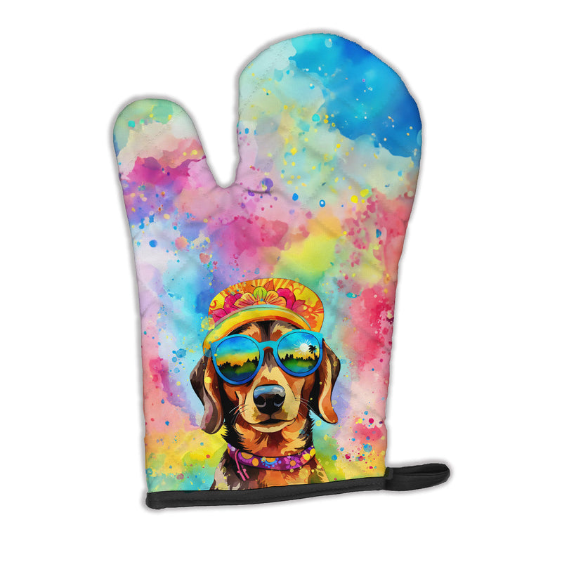 Dachshund Hippie Dawg Oven Mitt