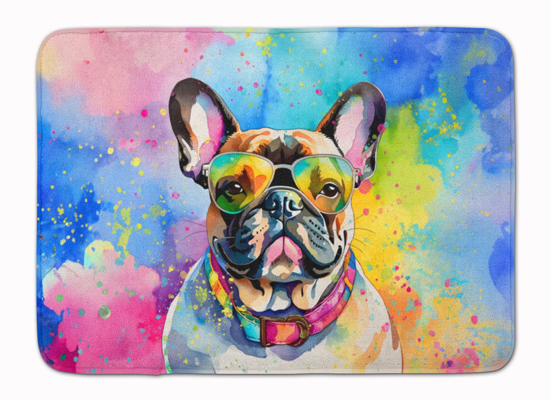 French Bulldog Hippie Dawg Memory Foam Kitchen Mat
