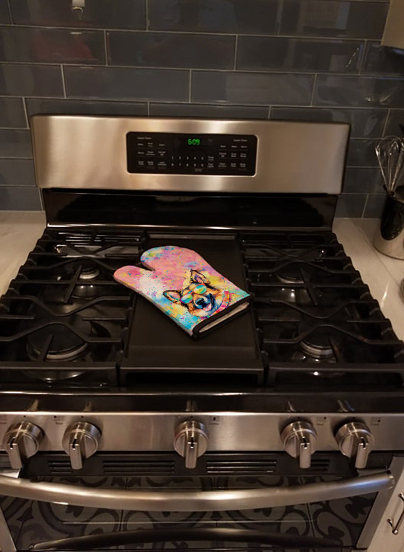 German Shepherd Hippie Dawg Oven Mitt