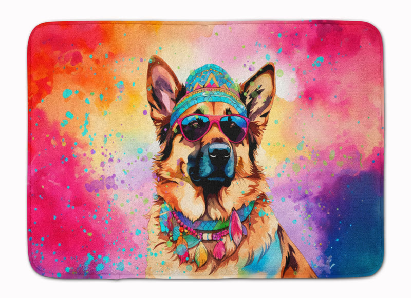 German Shepherd Hippie Dawg Memory Foam Kitchen Mat