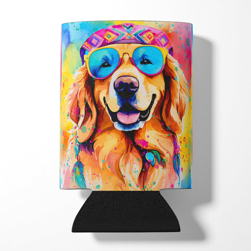 Golden Retriever Hippie Dawg Can or Bottle Hugger