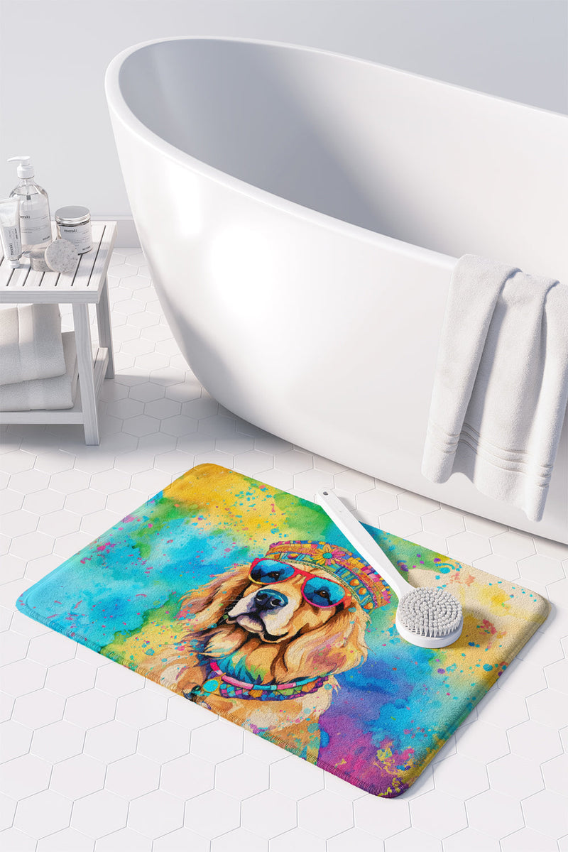 Golden Retriever Hippie Dawg Memory Foam Kitchen Mat