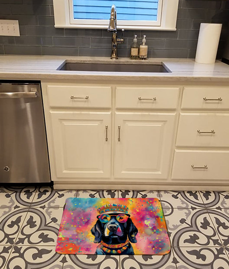 Black Labrador Hippie Dawg Memory Foam Kitchen Mat