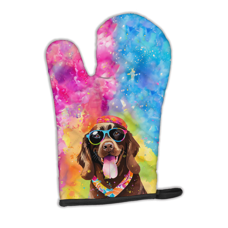 Chocolate Labrador Hippie Dawg Oven Mitt