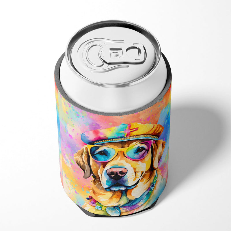 Yellow Labrador Hippie Dawg Can or Bottle Hugger