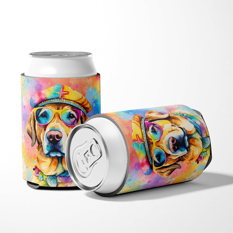 Yellow Labrador Hippie Dawg Can or Bottle Hugger