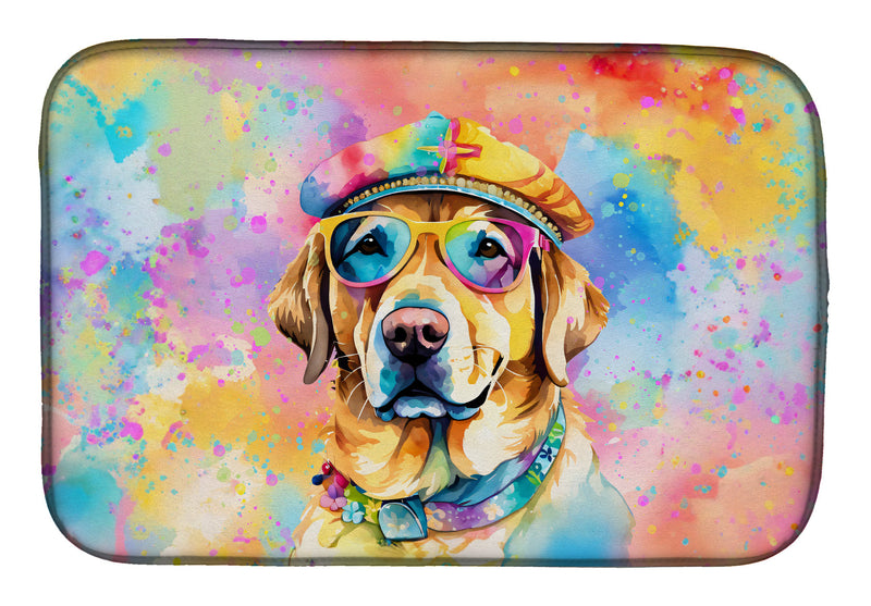 Yellow Labrador Hippie Dawg Dish Drying Mat