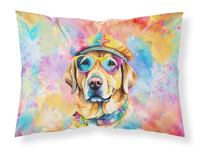 Yellow Labrador Hippie Dawg Standard Pillowcase