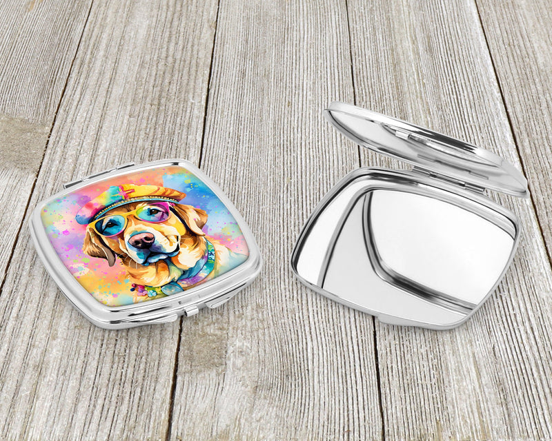 Yellow Labrador Hippie Dawg Compact Mirror