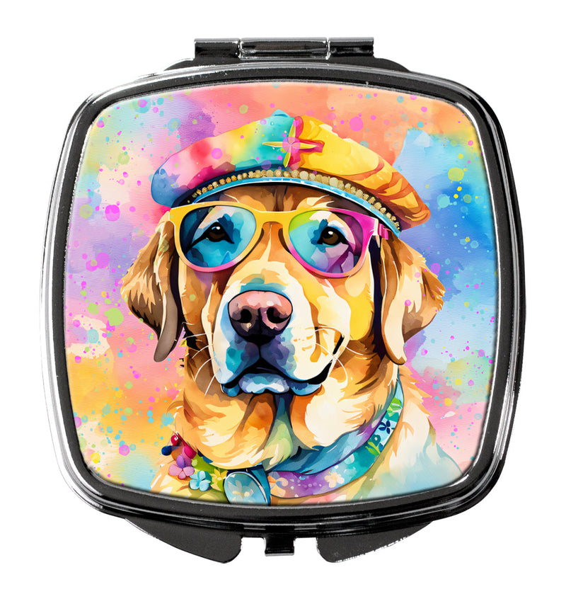 Yellow Labrador Hippie Dawg Compact Mirror