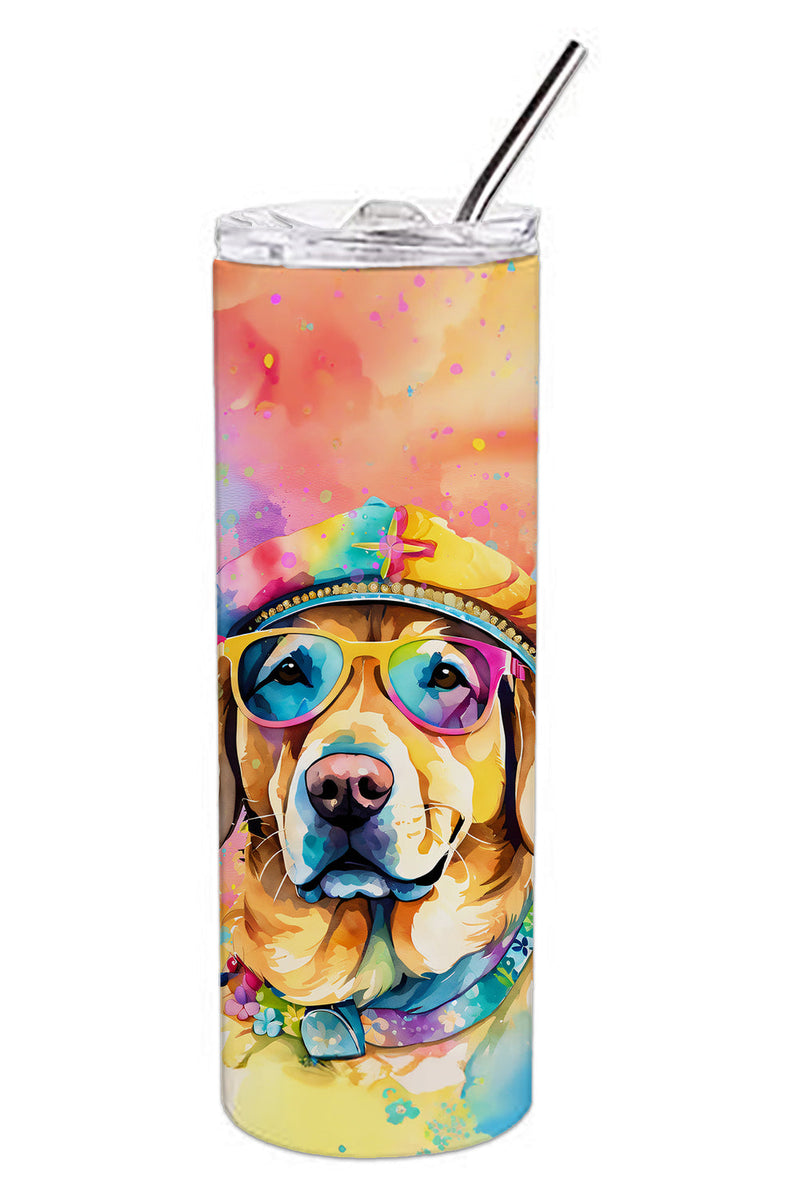 Yellow Labrador Hippie Dawg Stainless Steel Skinny Tumbler