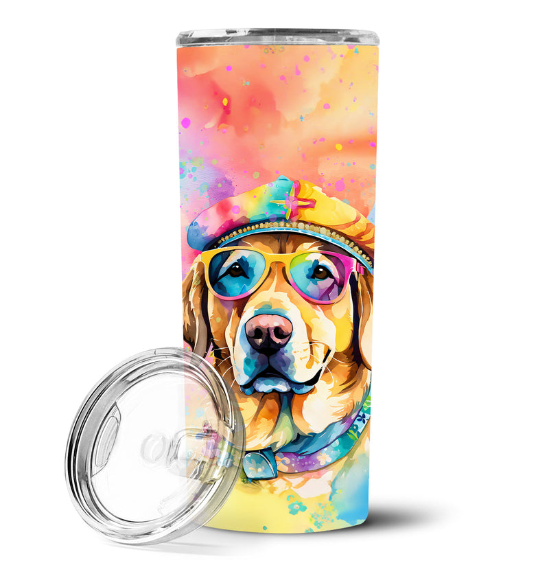 Yellow Labrador Hippie Dawg Stainless Steel Skinny Tumbler