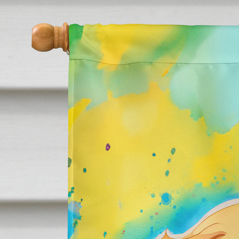 Yellow Labrador Hippie Dawg House Flag