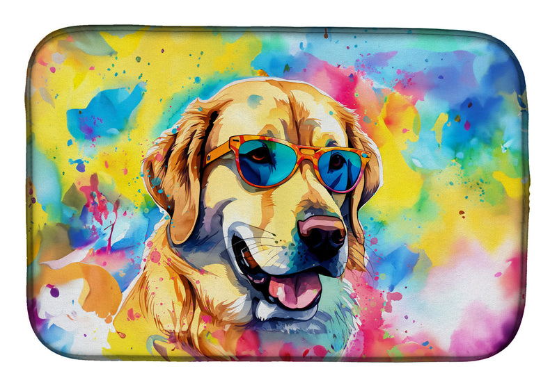 Yellow Labrador Hippie Dawg Dish Drying Mat