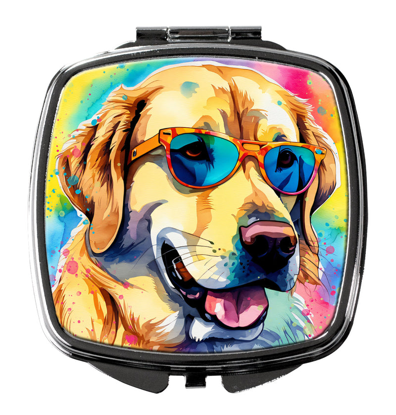 Yellow Labrador Hippie Dawg Compact Mirror