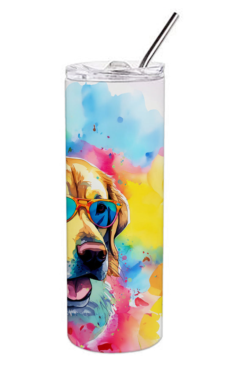 Yellow Labrador Hippie Dawg Stainless Steel Skinny Tumbler