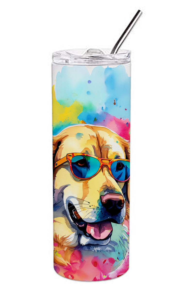 Yellow Labrador Hippie Dawg Stainless Steel Skinny Tumbler