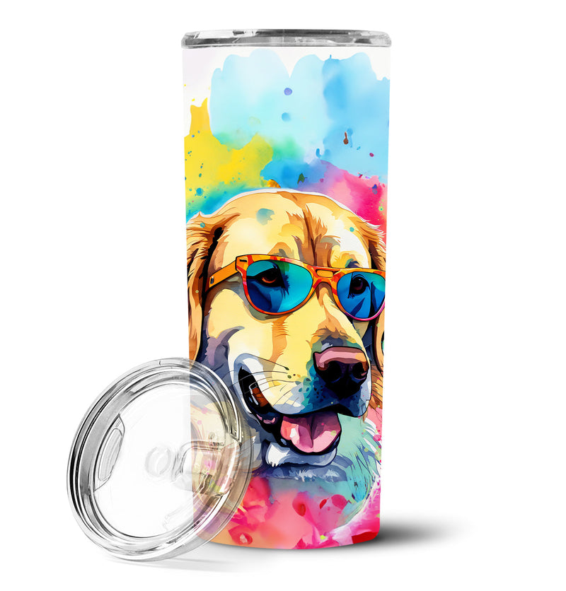 Yellow Labrador Hippie Dawg Stainless Steel Skinny Tumbler