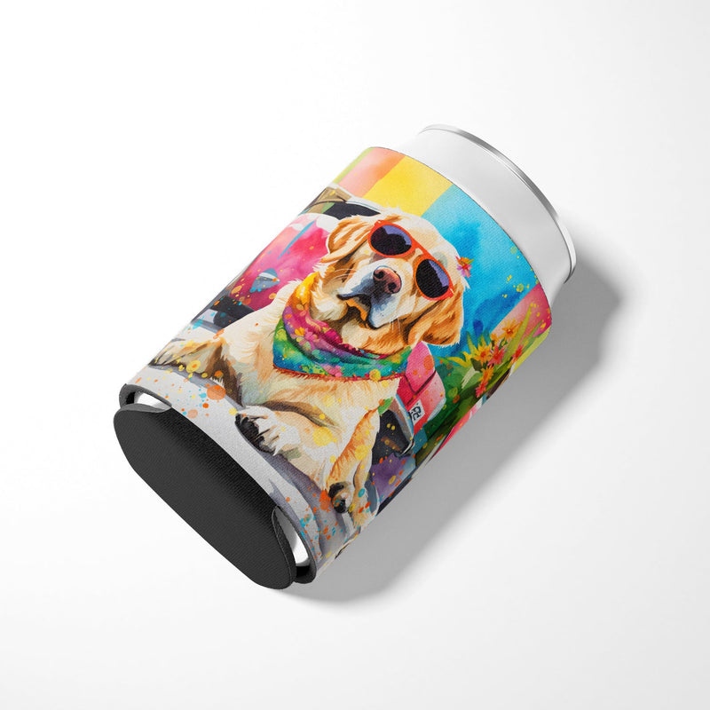 Yellow Labrador Hippie Dawg Can or Bottle Hugger