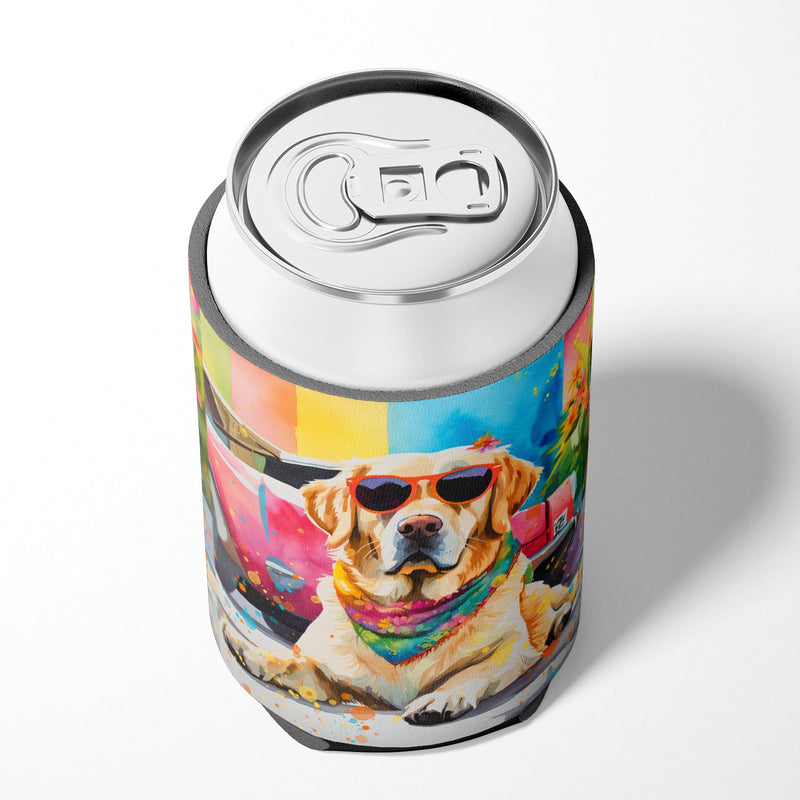 Yellow Labrador Hippie Dawg Can or Bottle Hugger