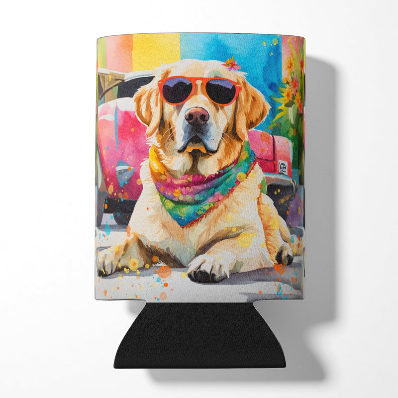 Yellow Labrador Hippie Dawg Can or Bottle Hugger