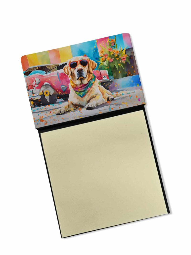 Yellow Labrador Hippie Dawg Sticky Note Holder