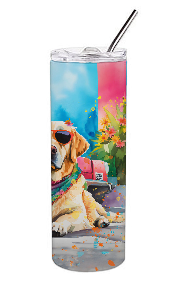 Yellow Labrador Hippie Dawg Stainless Steel Skinny Tumbler