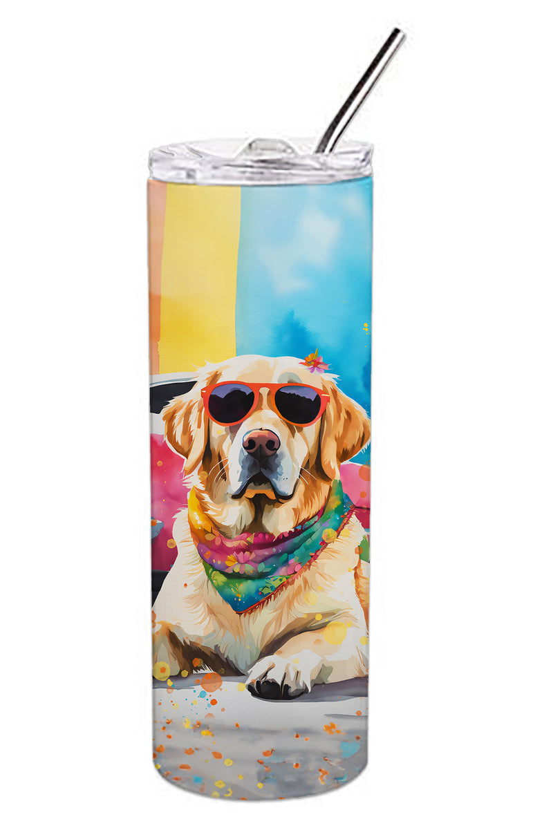 Yellow Labrador Hippie Dawg Stainless Steel Skinny Tumbler