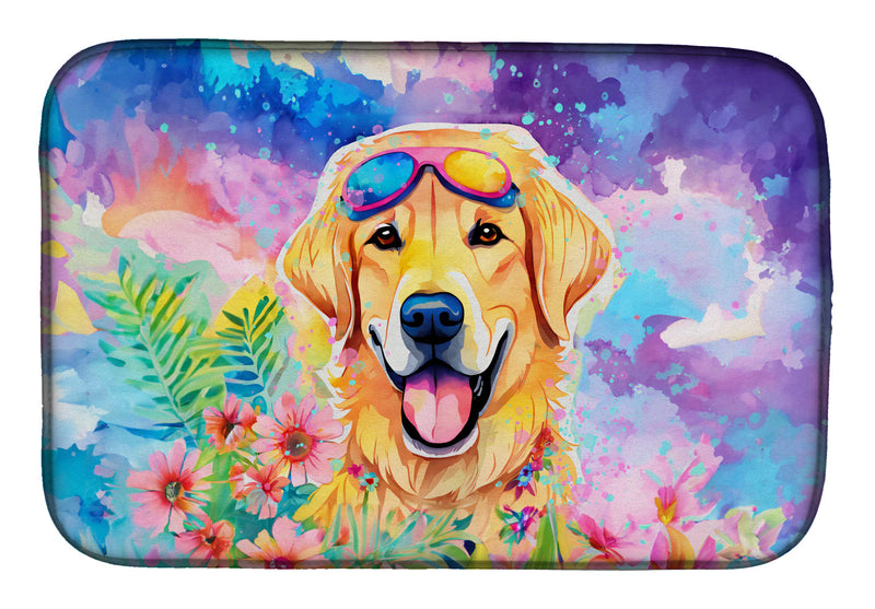 Yellow Labrador Hippie Dawg Dish Drying Mat