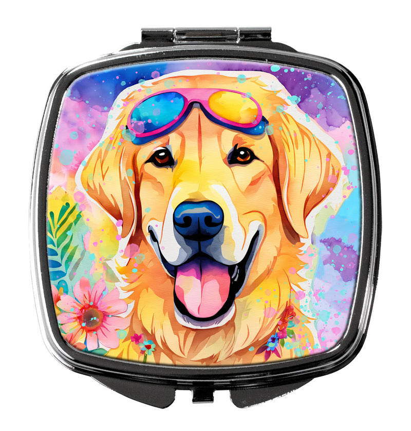 Yellow Labrador Hippie Dawg Compact Mirror