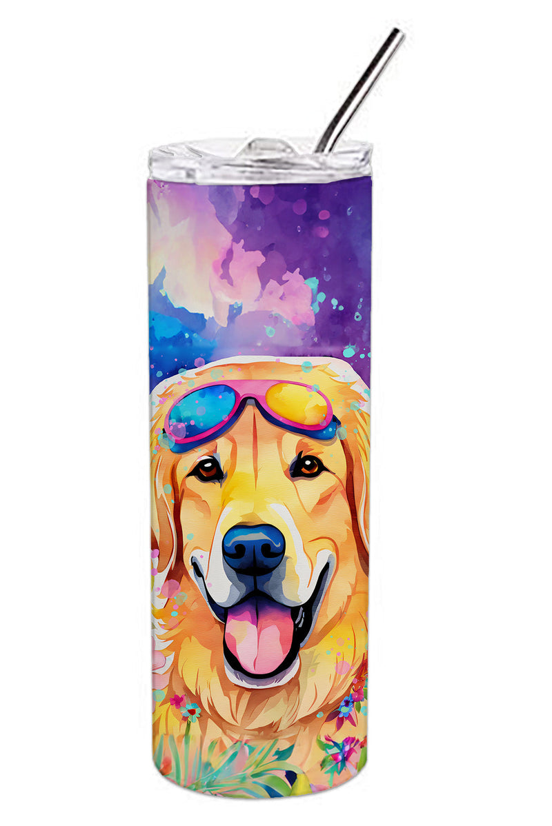 Yellow Labrador Hippie Dawg Stainless Steel Skinny Tumbler