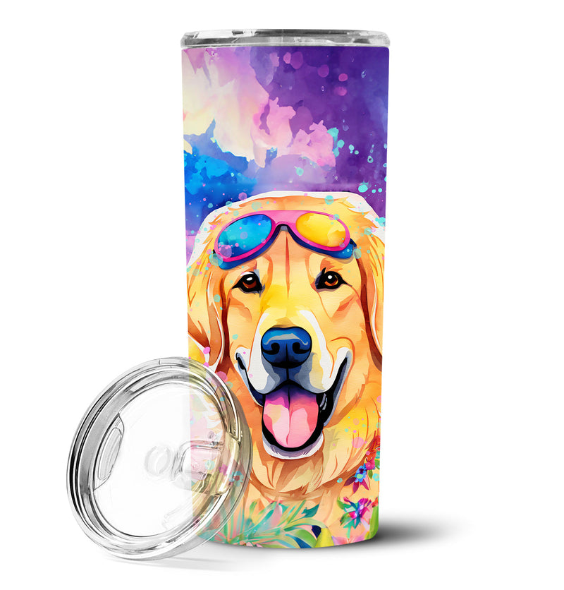 Yellow Labrador Hippie Dawg Stainless Steel Skinny Tumbler