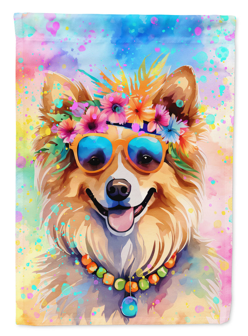 Pomeranian Hippie Dawg House Flag