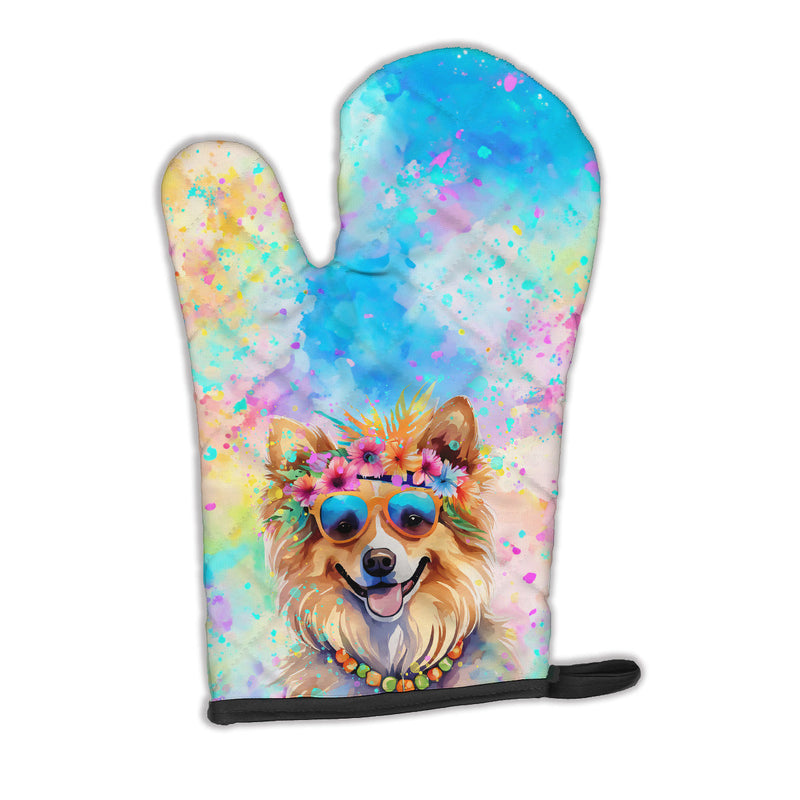 Pomeranian Hippie Dawg Oven Mitt